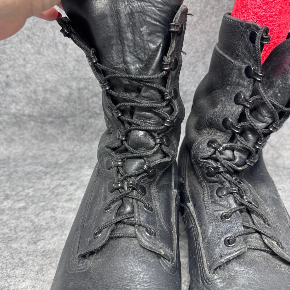 BELLEVILLE 360ST Mens Black Leather Combat Military Boots Vibram Soles Size 13 M